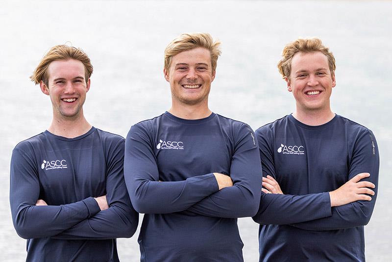 ASCC crew left to right, Josh Schon, Eli Liefting, Adam Mustill photo copyright Suellen Hurling, Live Sail Die taken at Australian 18 Footers League and featuring the 18ft Skiff class