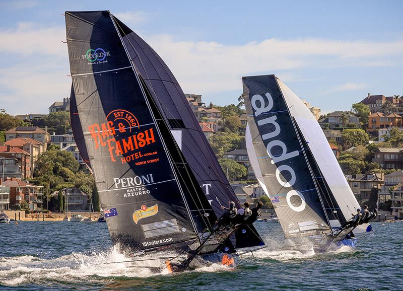 Defending champion Andoo wins Race 2 of the Winnings JJ Giltinan Championship ahead of hard charging Rag and Famish Hotel - photo © SailMedia