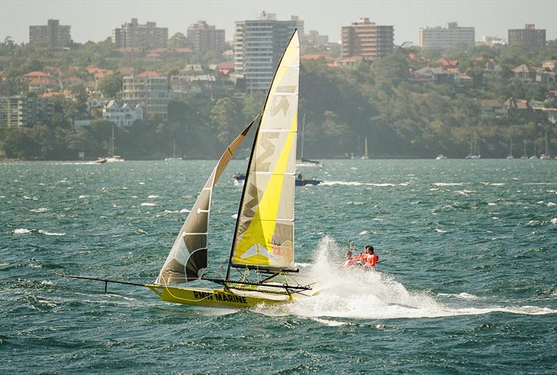 RMW Marine chases the winner home - JJ Giltinan World 18 Footer Championship - photo © Frank Quealey