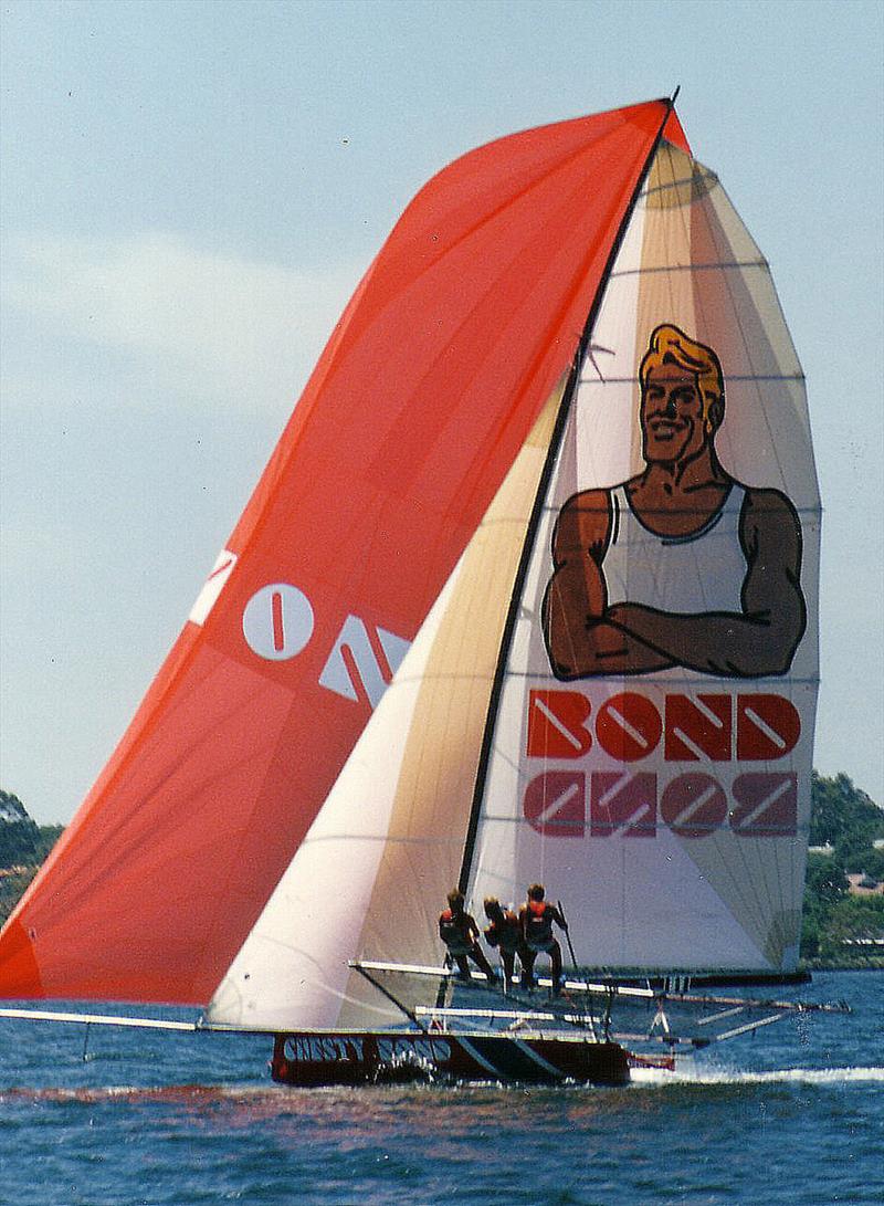 Chesty Bond, with the tallest mast, at the 1987 worlds in Perth, WA - photo © Frank Quealey