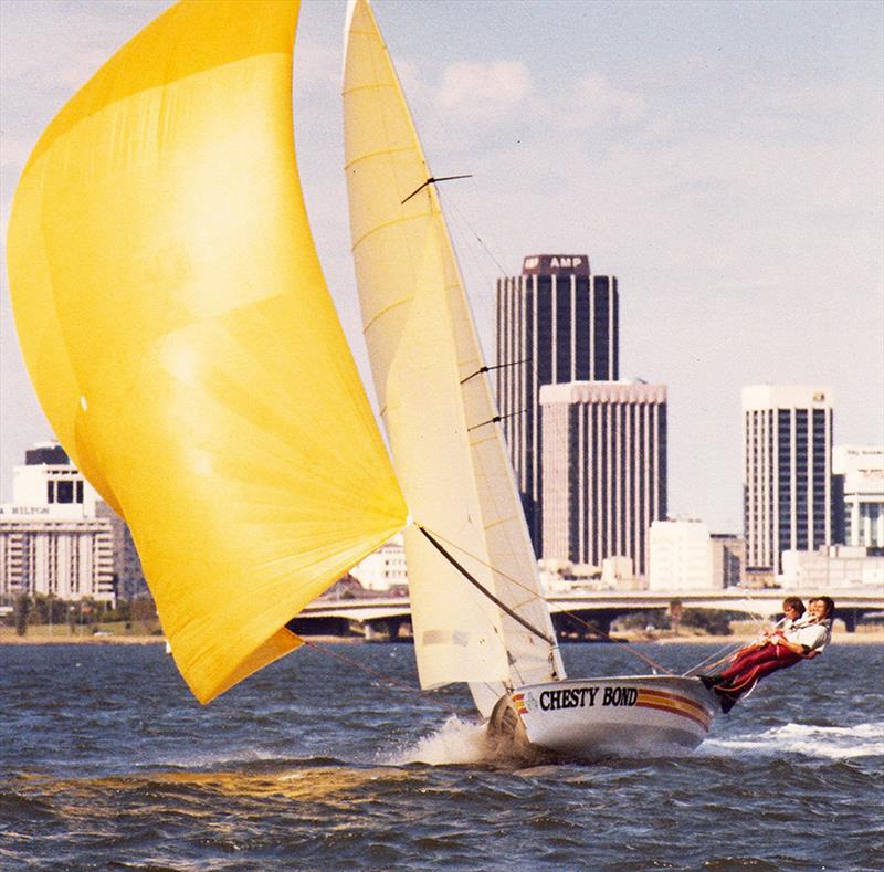 NSW entry Chesty Bond , without wings, on the Swan River at the 1980 Australian Championship - photo © Archive