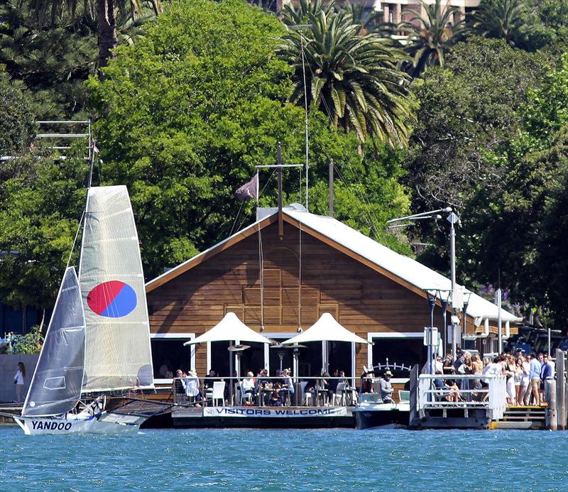 Woody, Yandoo and the League clubhouse in 2016-17 photo copyright Frank Quealey taken at Australian 18 Footers League and featuring the 18ft Skiff class