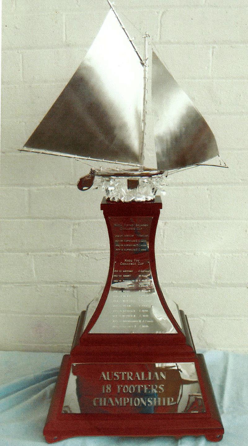 Australian Championship Trophy photo copyright Frank Quealey taken at Australian 18 Footers League and featuring the 18ft Skiff class