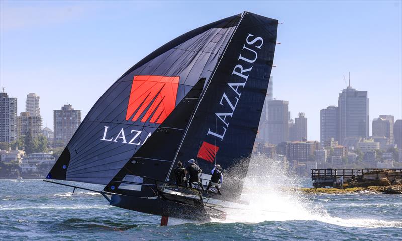 On the way to second place in last Sunday's club championship photo copyright SailMedia taken at Australian 18 Footers League and featuring the 18ft Skiff class