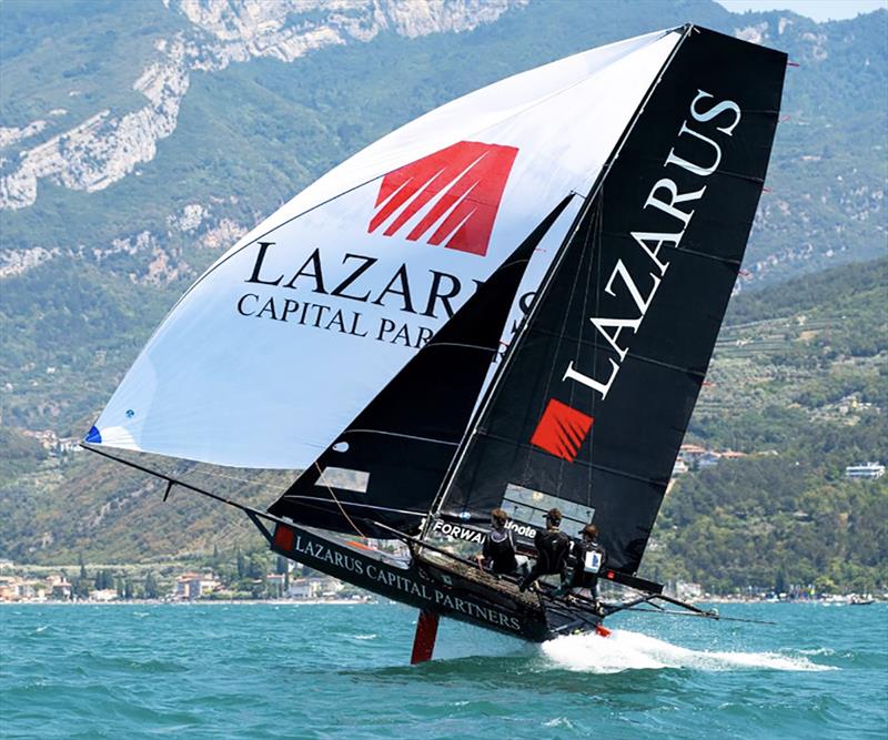 Mark Foy Trophy at Lake Garda, Italy in 2022 photo copyright Marcus Ashley Jones taken at Australian 18 Footers League and featuring the 18ft Skiff class