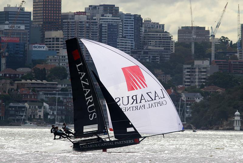 Lazarus in action at the 2022 Giltinan Championship photo copyright Frank Quealey taken at Australian 18 Footers League and featuring the 18ft Skiff class