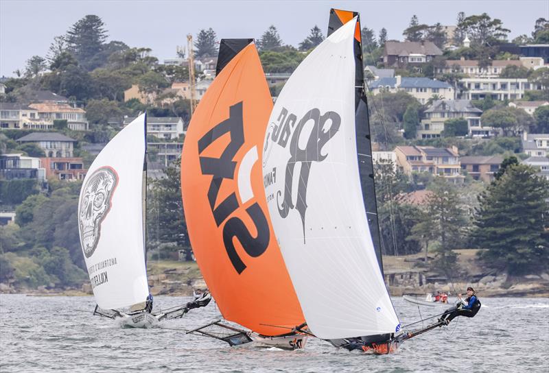 First spinnaker run - 18ft Skiff Club Championship Race 2 and SIXT Spring Championship Race 4 - photo © SailMedia