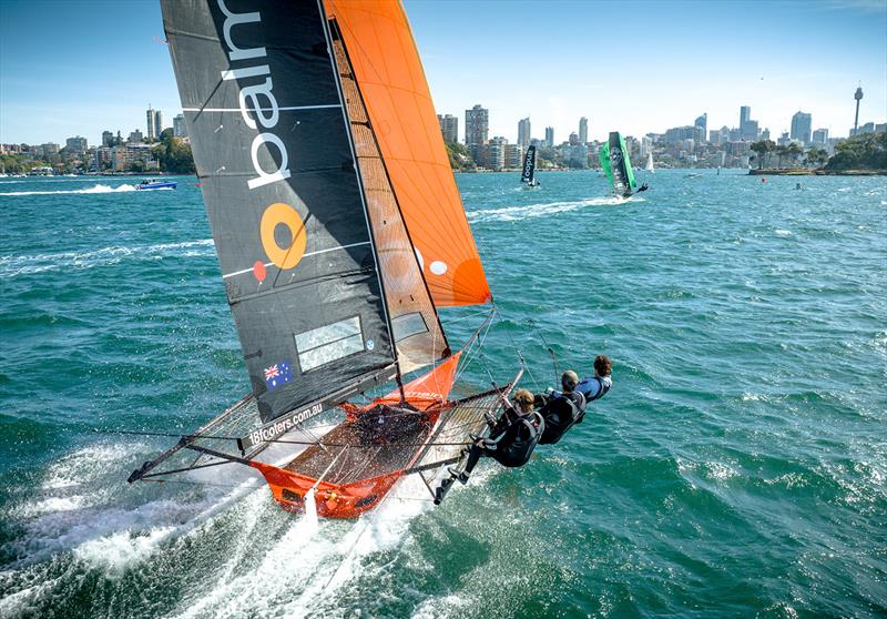 Close up look at the Balmain team going downwind - photo © SailMedia