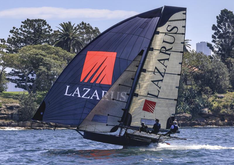 Lazarus leads the fleet on the first lap - President's Trophy Season Pointscore Race - photo © SailMedia