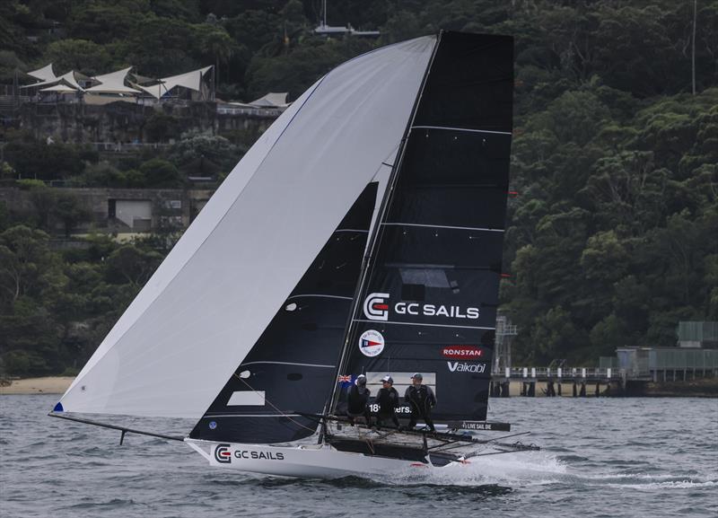 GC Sails extends her lead at the end of the first lap - 18ft Skiff Season Point Score race 17 - photo © SailMedia