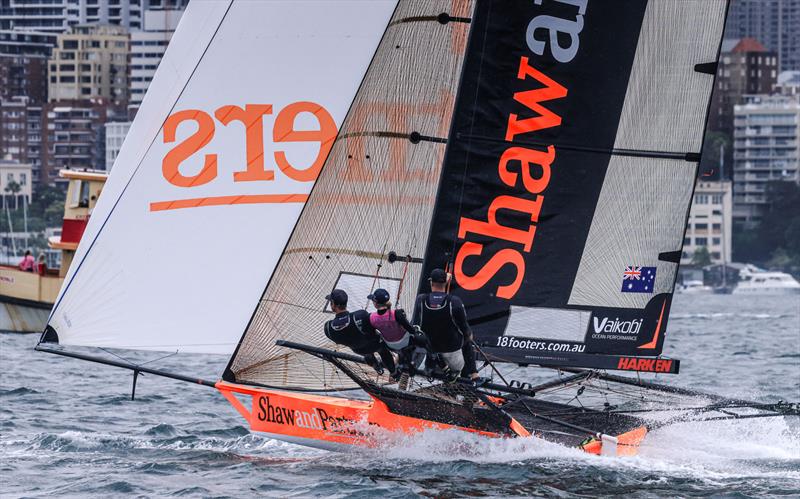 Shaw and Partners was consistent in both races - Queen of the Waves & 18ft Skiff Club Championship Race 13 photo copyright SailMedia taken at Australian 18 Footers League and featuring the 18ft Skiff class