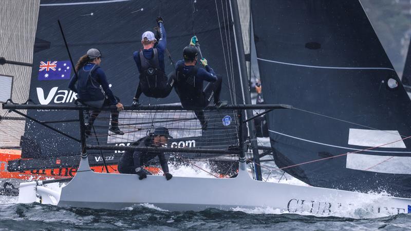 Tight rounding - Queen of the Waves & 18ft Skiff Club Championship Race 13 photo copyright SailMedia taken at Australian 18 Footers League and featuring the 18ft Skiff class