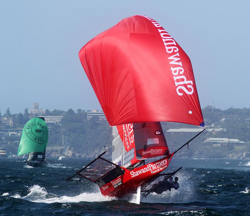 Shaw and Partners on a NorEaster run in 2023-24 photo copyright Frank Quealey taken at Australian 18 Footers League and featuring the 18ft Skiff class