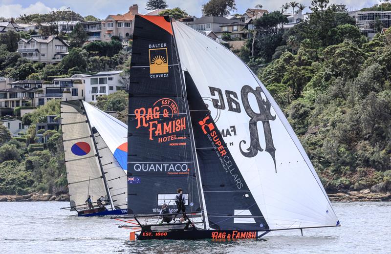18ft Skiff Season Point Score Race 19 - Race for second place midway through the course - photo © SailMedia