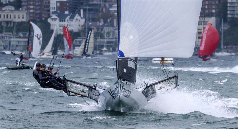 JJ Giltinan 18ft Skiff World Championship 2026 Race 2 - Vaikobi headed for Obelisk - photo © SailMedia