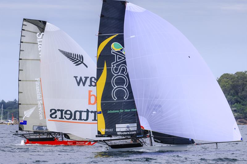 JJ Giltinan 18ft Skiff World Championship 2026 Race 3 - ASCC leads fellow New Zealander Shaw and Partners to finish third - photo © SailMedia