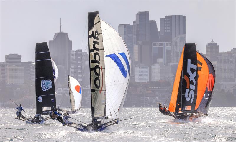 JJ Giltinan 18ft Skiff World Championship 2026 Race 6 & 7 - Heading for Athol Bay - photo © SailMedia