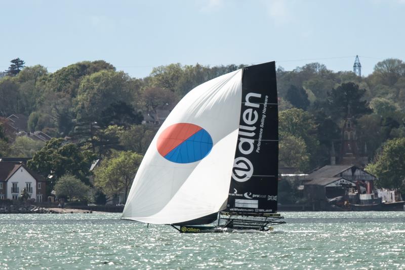 UK 18ft Skiff invitational at Weston photo copyright Tom Helme taken at Weston Sailing Club and featuring the 18ft Skiff class