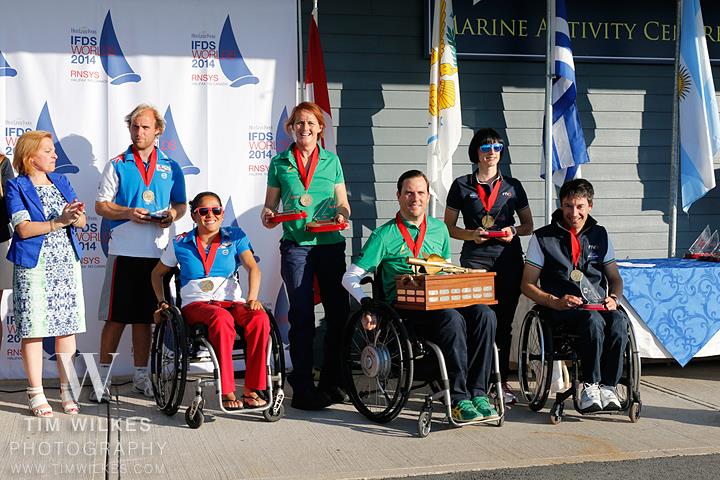 IFDS Worlds 2014 SKUD 18 medalists photo copyright Tim Wilkes / www.timwilkes.com taken at Royal Nova Scotia Yacht Squadron and featuring the SKUD 18 class