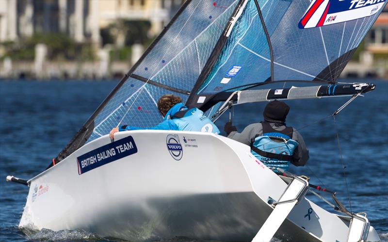 ISAF Sailing World Cup Miami day 2 photo copyright Ocean Images taken at Coconut Grove Sailing Club and featuring the SKUD 18 class