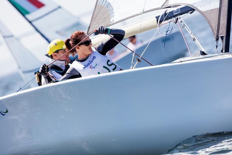 Australian SKUD 18 on day 3 of the Rio 2016 Paralympic Sailing Competition photo copyright Richard Langdon / Ocean Images taken at  and featuring the SKUD 18 class