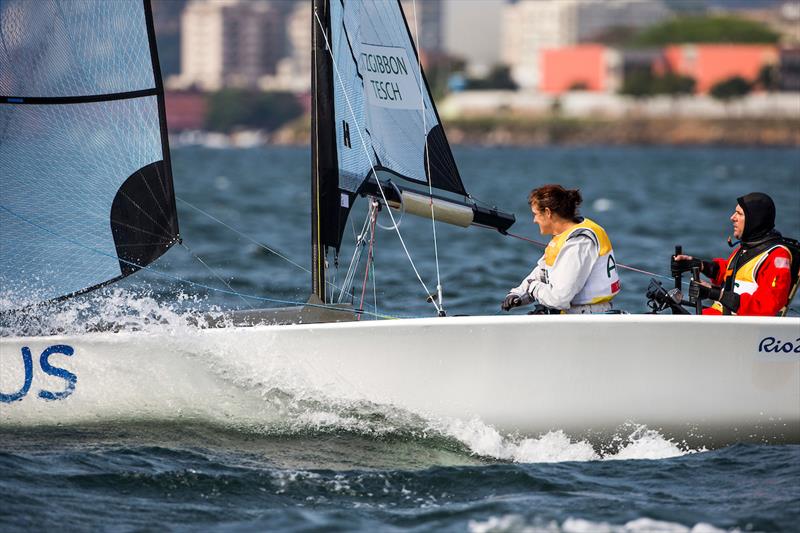Daniel Fitzgibbon and Liesl Tesch (AUS) on day 4 of the Rio 2016 Paralympic Sailing Competition - photo © Richard Langdon / Ocean Images