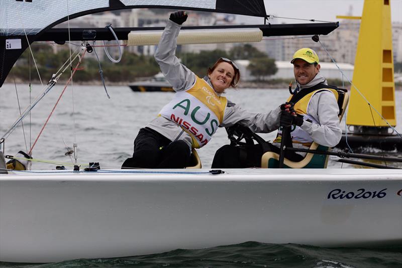 Gold for Daniel Fitzgibbon and Liesl Tesch (AUS) at the Rio 2016 Paralympic Sailing Competition - photo © Richard Langdon / Ocean Images