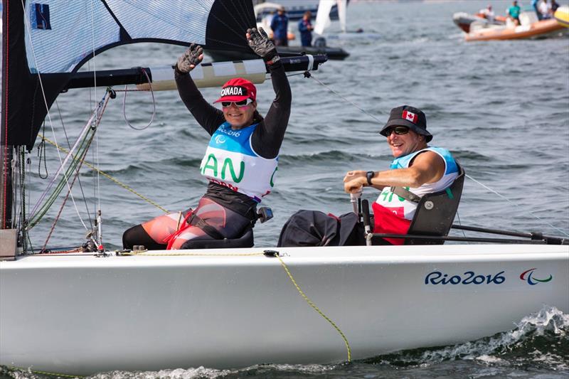 Silver for John McRoberts and Jackie Gay (CAN) at the Rio 2016 Paralympic Sailing Competition photo copyright Richard Langdon / Ocean Images taken at  and featuring the SKUD 18 class