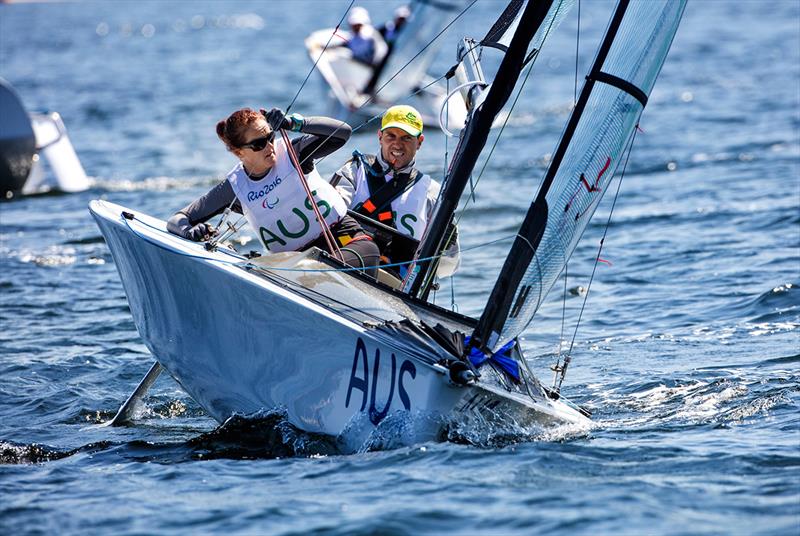 Fitzgibbon and Tesch - 2018 Australian Para Sailing Championships photo copyright Richard Langdon / World Sailing taken at Royal Brighton Yacht Club and featuring the SKUD 18 class