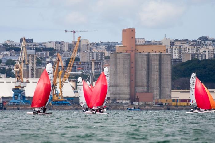 EUROSAF Youth 2015 day 1 at Brest photo copyright Christian Chardon / Eurosaf Youth taken at  and featuring the SL16 class