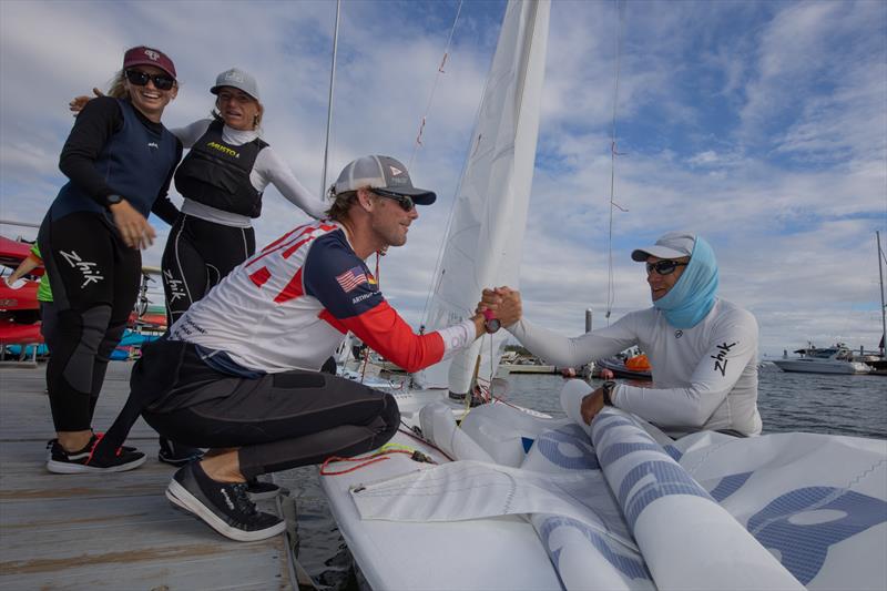 Augie Diaz and Barbie Brotons (USA) win the Snipe Western Hemisphere & Orient Championship photo copyright Matias Capizzano taken at Cottage Park Yacht Club and featuring the Snipe class