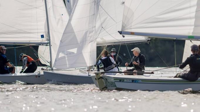 Navigating the tricky course during the Budworth 75th Anniversary Snipe Open photo copyright Amy Barrett taken at Budworth Sailing Club and featuring the Snipe class