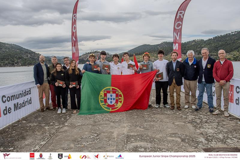 2025 European Youth Snipe Championship Prize giving photo copyright Pep Portas / RCNM taken at Real Club Náutico de Madrid and featuring the Snipe class