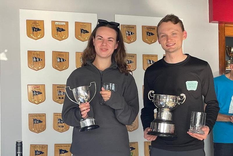 Matthew Wolstenholme and Aylish MacKenzie win the Snipe open meeting at Budworth photo copyright Alex Flint taken at Budworth Sailing Club and featuring the Snipe class