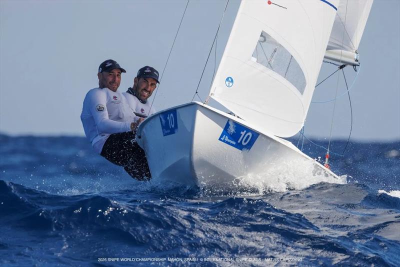 Snipe Worlds at Mahon, Spain Day 1 photo copyright International Snipe Class / Matias Capizzano taken at Club Maritimo de Mahon and featuring the Snipe class