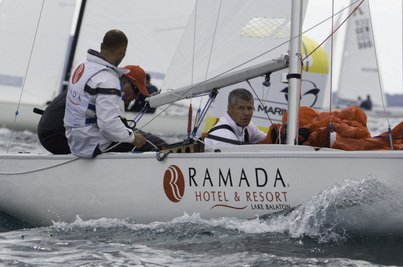 Racing on day two of the Soling worlds at Scarlino, Italy photo copyright James Robinson Taylor / www.jrtphoto.com taken at  and featuring the Soling class