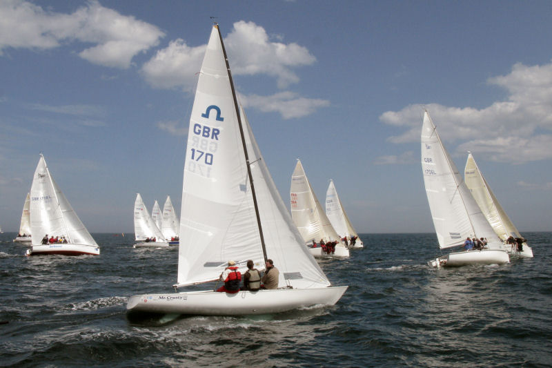 Racing during the Northern Sports Boat Championships photo copyright Allan Smith taken at Royal Northumberland Yacht Club and featuring the Soling class