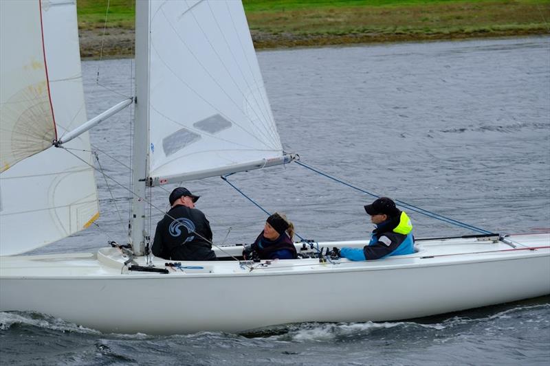 2nd place Keith Falconer, Karen Dean, Campbell Low and Ian Fleming during the Soling Nationals at Lochaber photo copyright James Douglas taken at Lochaber Yacht Club and featuring the Soling class