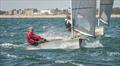 Geoff Holden enjoying the waves during the Seldén Solo Southern Area Championship and Tyler Trophy at HISC © Peter Hickson