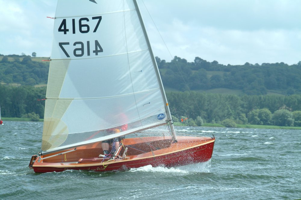 Paul Isherwood blasting at the Chew Valley Lake Solo Open photo copyright Primrose Salt taken at Chew Valley Lake Sailing Club and featuring the Solo class