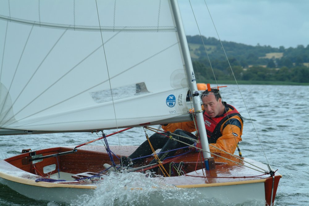 Simon Jones hiking at the Chew Valley Lake Solo Open photo copyright Primrose Salt taken at Chew Valley Lake Sailing Club and featuring the Solo class