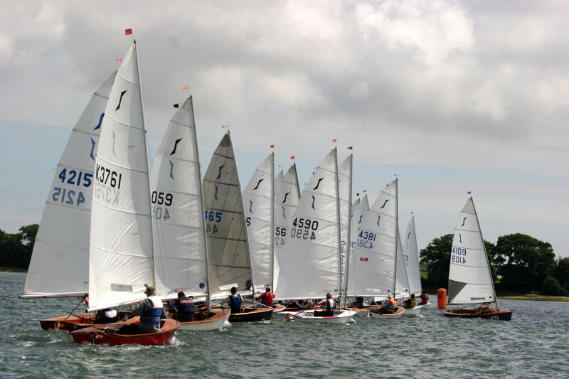 Close race at the Chichester Solo open photo copyright Clare Turnbull taken at Chichester Yacht Club and featuring the Solo class