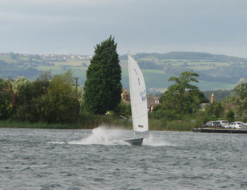 Mike Hobin catching a gust during the Frampton on Severn Solo open photo copyright John Barrance taken at Frampton on Severn Sailing Club and featuring the Solo class