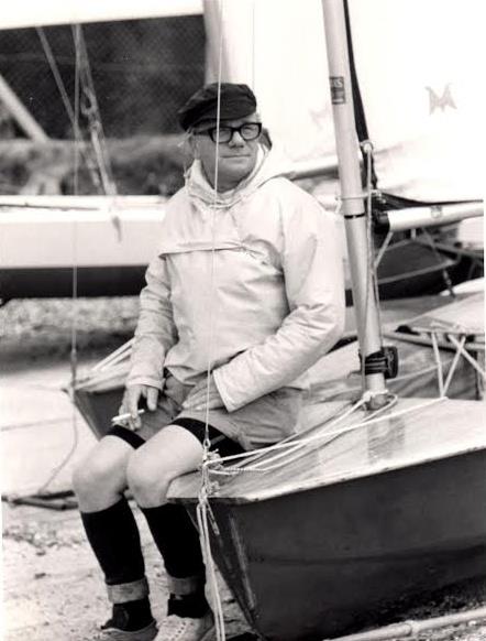 Nigel Pusinelli waiting to launch in 1976 photo copyright Solo class taken at  and featuring the Solo class