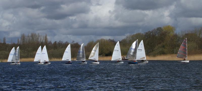 Playing follow my leader at the Rollesby Broad Solo Open photo copyright Stuart Highfield taken at Rollesby Broad Sailing Club and featuring the Solo class