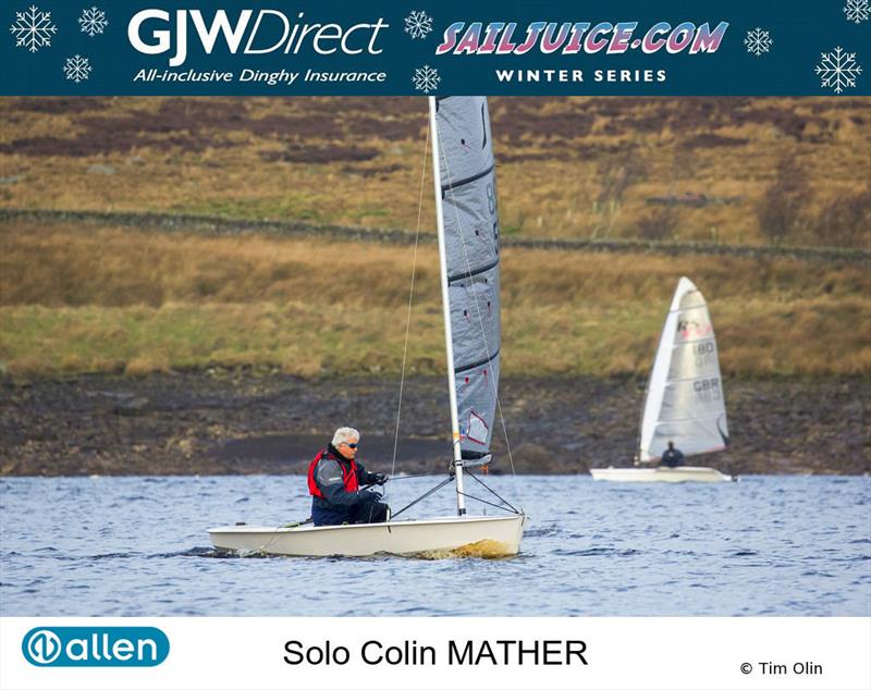 GJW Direct SailJuice Winter Series Allen improver Colin Mather photo copyright Tim Olin / www.olinphoto.co.uk taken at Grafham Water Sailing Club and featuring the Solo class