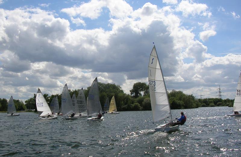 Solos at Fishers Green photo copyright Godfrey Clark taken at Fishers Green Sailing Club and featuring the Solo class