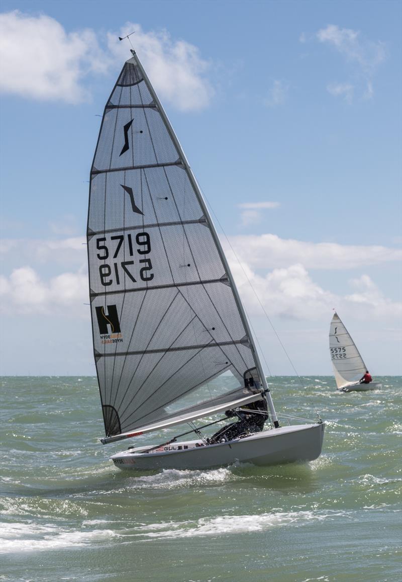 Hyde Sails' Richard Lovering powering upwind during the Solo Southern Area Championship at Felpham photo copyright Bill Brooks taken at Felpham Sailing Club and featuring the Solo class