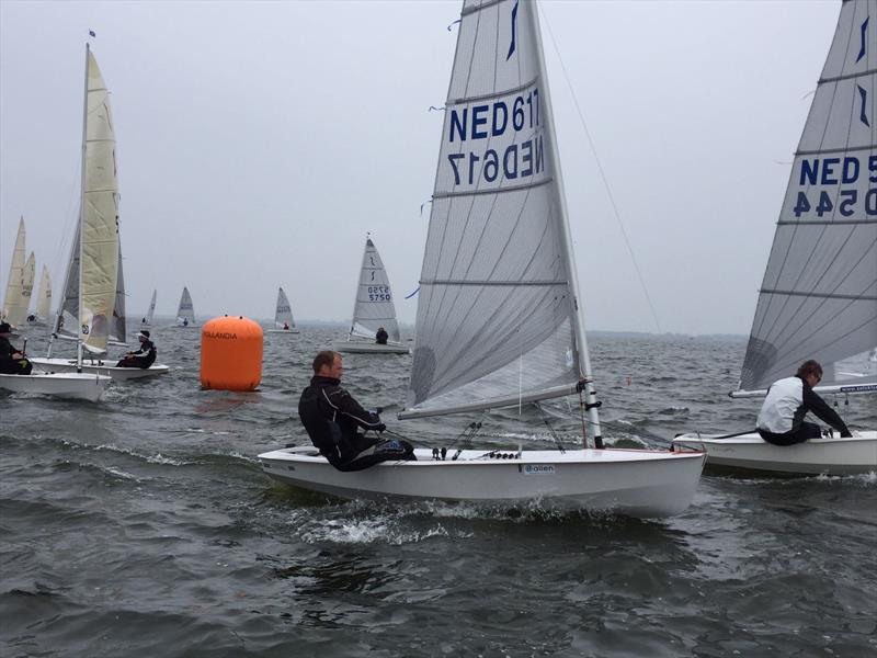 Peerke Kortekaas during the Solo Spring Cup at Medemblik photo copyright Eddy Boon, Robert Wit & Doug Latta taken at Royal Yacht Club Hollandia and featuring the Solo class