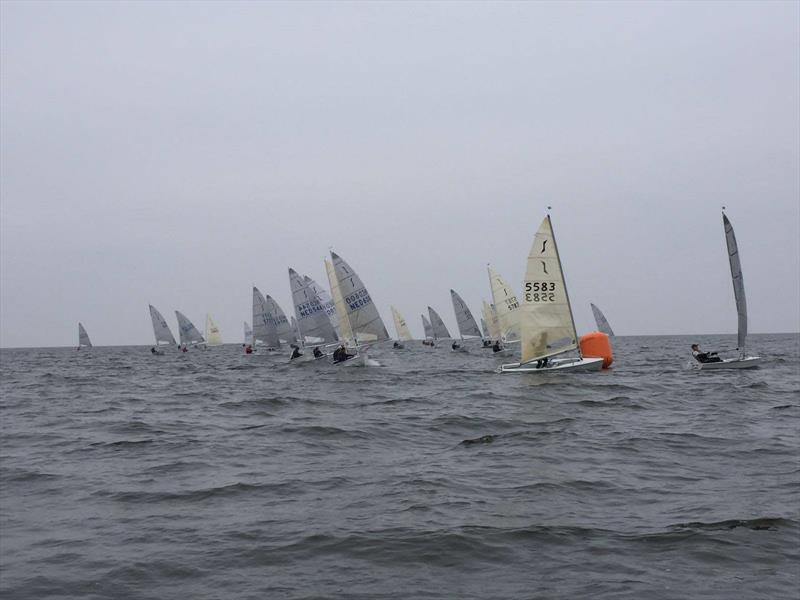 Gybe mark during the Solo Spring Cup at Medemblik photo copyright Eddy Boon, Robert Wit & Doug Latta taken at Royal Yacht Club Hollandia and featuring the Solo class